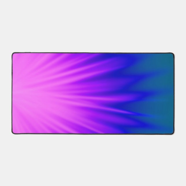 Blue and Pink Abstract Desk Mat (Front)