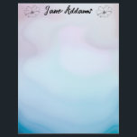 Blue and Pink Agate  Letterhead<br><div class="desc">Mostly shades of blue,  with a hint of rosy pink,  and some lavender shades in a swirly agate pattern,  creating a beautiful letterhead stationery.</div>