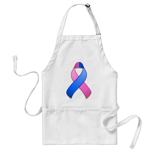 Blue and Pink Awareness Ribbon Apron (Front)