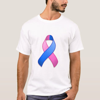 Blue and Pink Awareness Ribbon T-Shirt