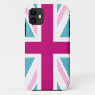 Blue and Pink British Flag iPhone 11 Case