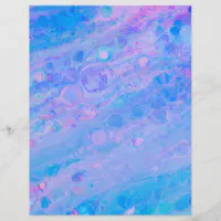 Blue and Pink Bubbly Mermaid Scrapbook Paper