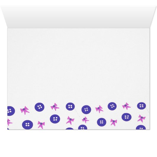 Blue and Pink Buttons and Bows (Inside Horizontal (Bottom))