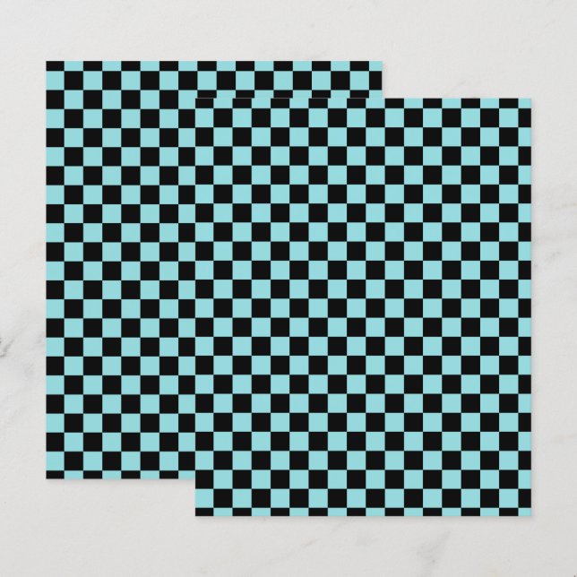 Blue and Pink Checkered Pattern Craft Paper (Front/Back)