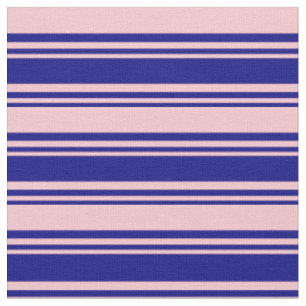 Blue and Pink Colored Lines Pattern Fabric