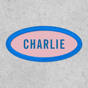 Blue and pink custom name patches