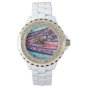 Blue and Pink Faith Hearts Custom Design Watches