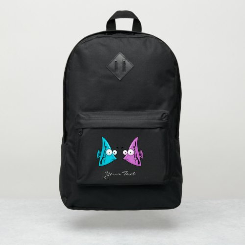 Blue and Pink Fish Port Authority Backpack