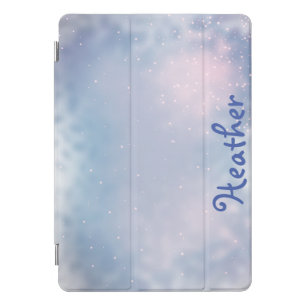 Blue and Pink Glitter Personalized iPad Pro Cover