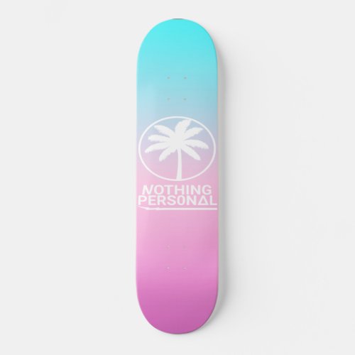 Blue and Pink Gradient Skateboard