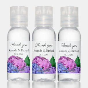 Blue and Pink Hydrangea Flowers Hand Sanitizer
