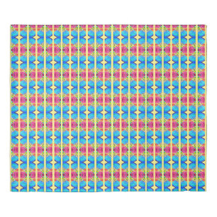 Blue and Pink King Size Duvet Cover