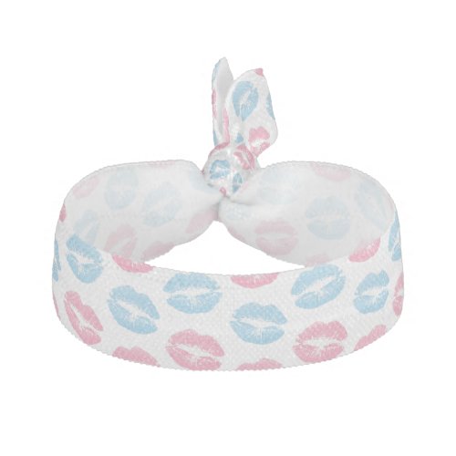 Blue and Pink Lips Pattern Lipstick Kiss Elastic Hair Tie