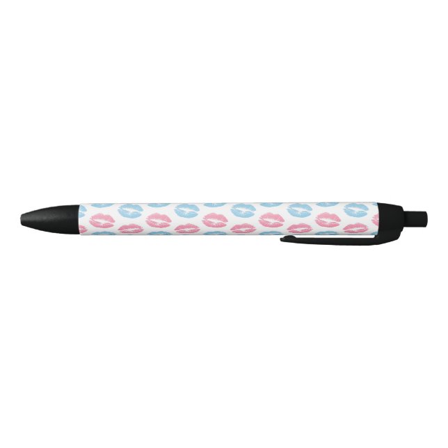 Blue and Pink Lips Pattern, Lipstick, Kiss Pen (Bottom)