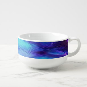 Blue and Pink Opal - Soup Bowl