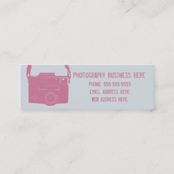 Blue And Pink Retro Film Camera Business Card by camcguire at Zazzle