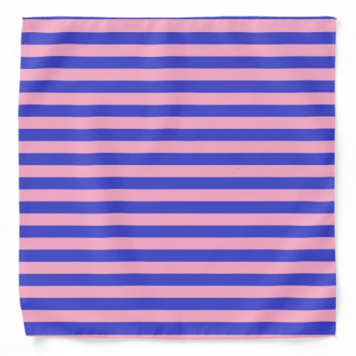 Blue and Pink Stripes Bandana
