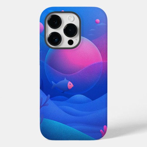 Blue and Pink Underwater Design Case_Mate iPhone 14 Pro Case