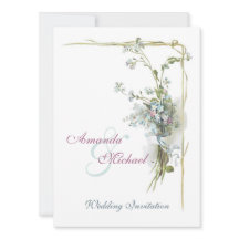 Blue and pink vintage flowers wedding