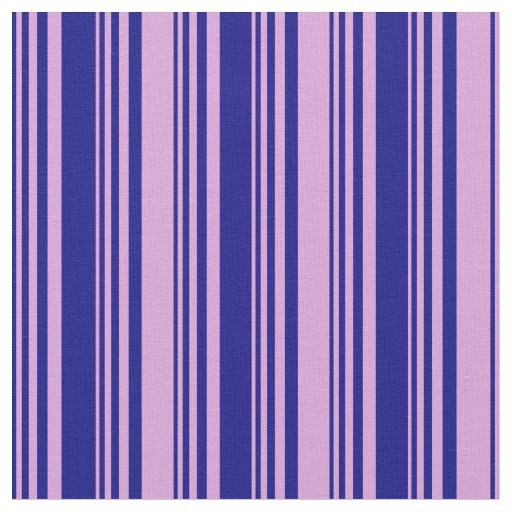Blue and Plum Striped Pattern Fabric
