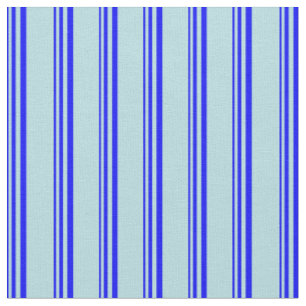Blue and Powder Blue Colored Stripes Pattern Fabric