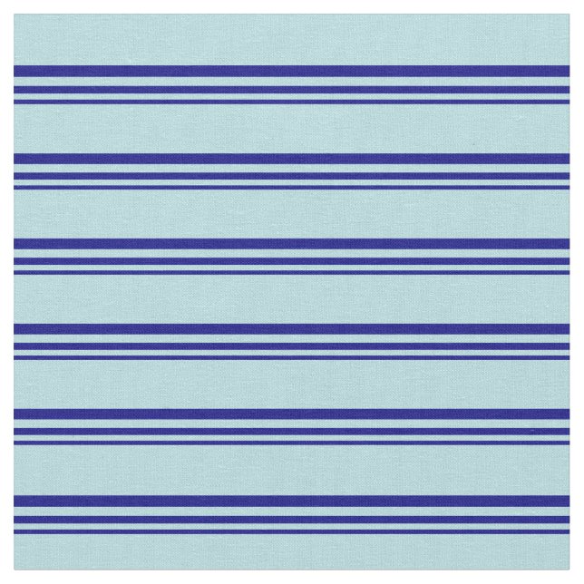Blue and Powder Blue Pattern of Stripes Fabric (Close Up)