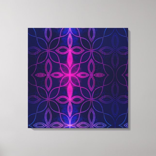 Blue and purple abstract  canvas print (Front)