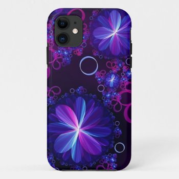 Blue And Purple Abstract Iphone 11 Case by EnKore at Zazzle