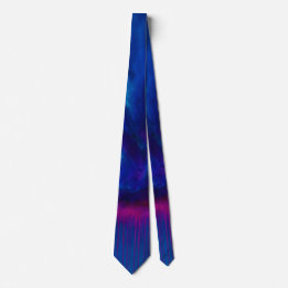 Blue and Purple Abstract Neck Tie