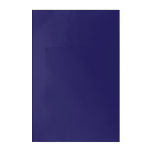 Blue and purple abstract shapes blend together in acrylic print
