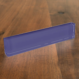 Blue and purple abstract shapes blend together in  desk name plate