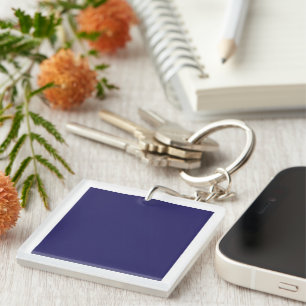 Blue and purple abstract shapes blend together in  keychain