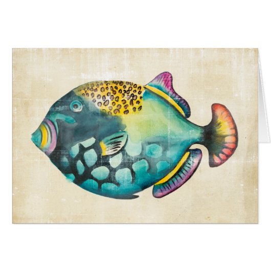 Blue and Purple Aquarium Fish Cards (Front Horizontal)