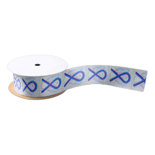 Blue and Purple Awareness Ribbon Angel Ribbon
