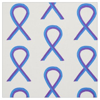 Blue and Purple Awareness Ribbon Custom Material