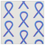 Blue and Purple Awareness Ribbon Custom Material Fabric
