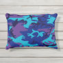 Blue and Purple Camouflage Outdoor 12x16 Pillow