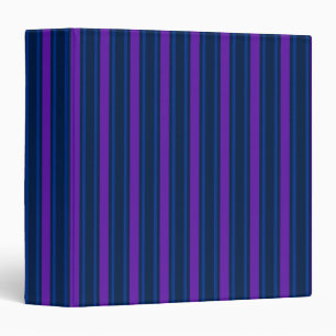 Blue and purple candy stripes 3 ring binder