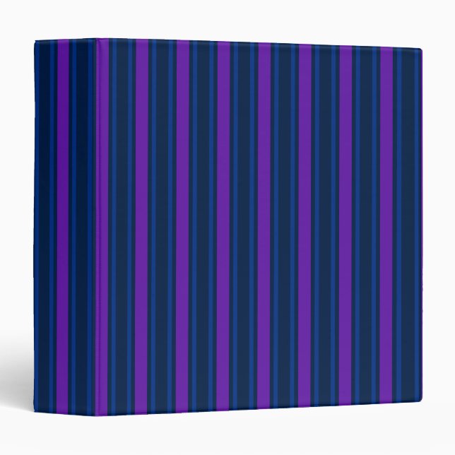 Blue and purple candy stripes 3 ring binder (Front/Spine)