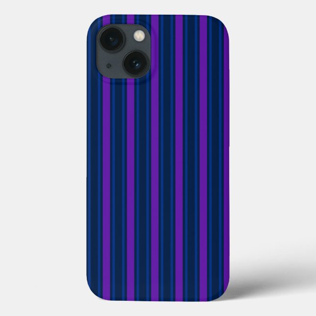Blue and purple candy stripes Case-Mate iPhone cas Case (Back)