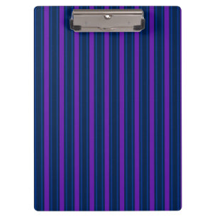 Blue and purple candy stripes clipboard