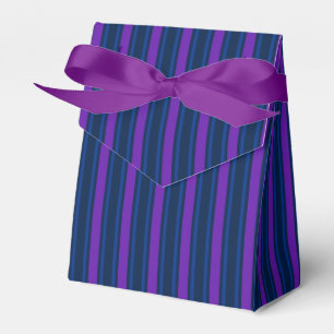 Blue and purple candy stripes favor boxes
