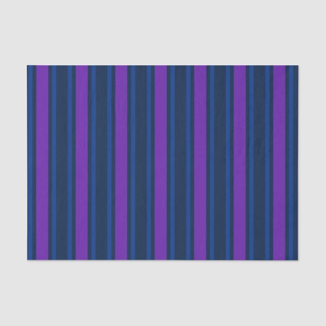 Blue and purple candy stripes tissue paper (Front)