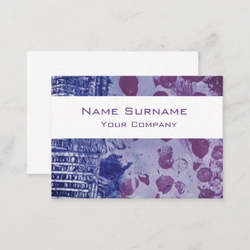 Blue and purple colour pattern business card