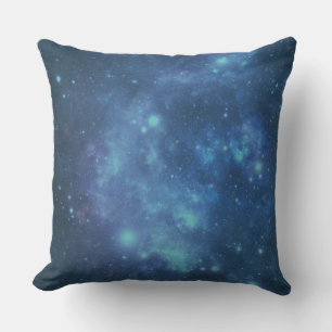 Blue and Purple Cosmic Space Image Throw Pillow