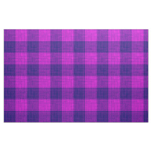 Blue and Purple Crosshatch Checkered Design  Fabric