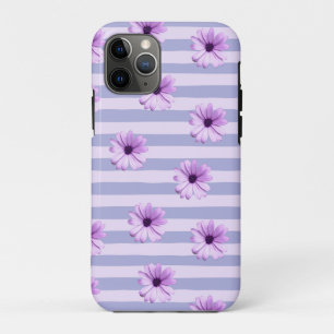 Blue and Purple Daisy Pattern iPhone 11 Pro Case