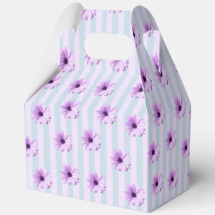Blue and Purple Daisy Pattern Favor Boxes