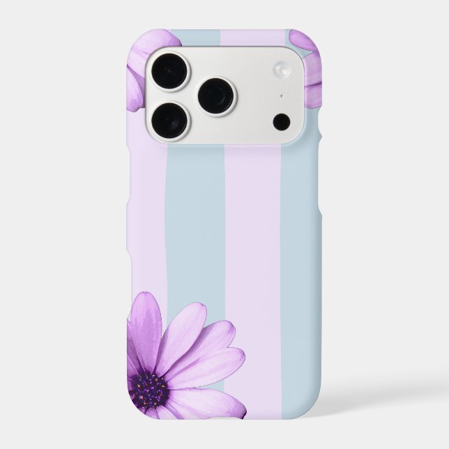 Blue and Purple Daisy Pattern Iphone Case (Back)