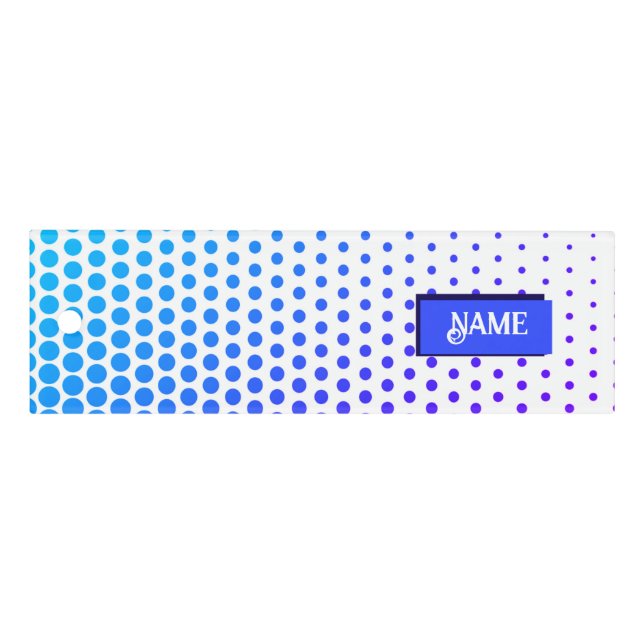 blue and purple Dotted striped pattern Ruler (Front)